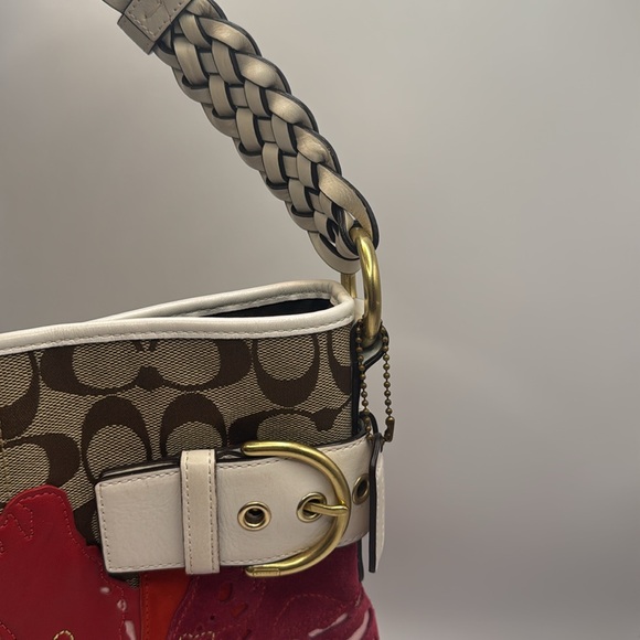 Sale! Limited Edition 6123 Coach Poppy Floral Signature Jacquard Shoulder Bag - Picture 13 of 14